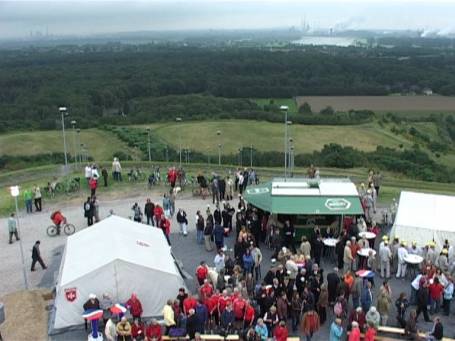 Moers : Halde Rheinpreussen, Einweihung der Grubenlampe